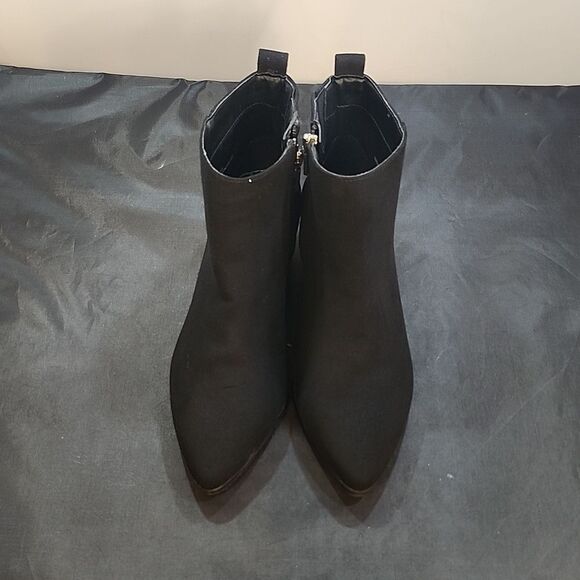 A.NEW.DAY POINTED TOE LOW BLOCK-HEEL ANKLE BOOTS - Picture 3 of 16